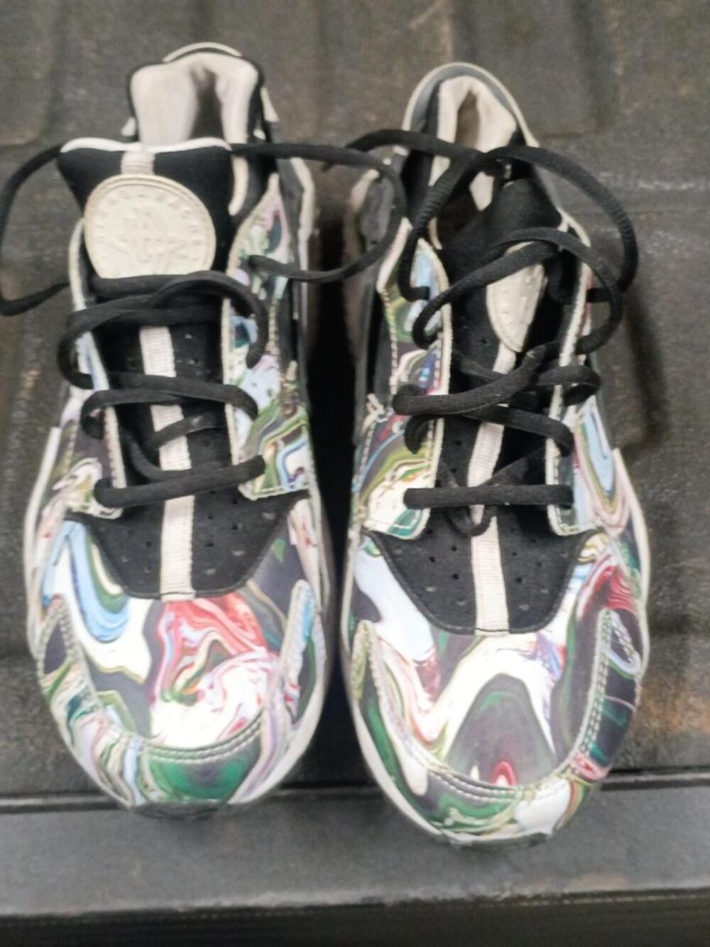Nike Air Huarache Multicolor Marbled Print Womens 8.5